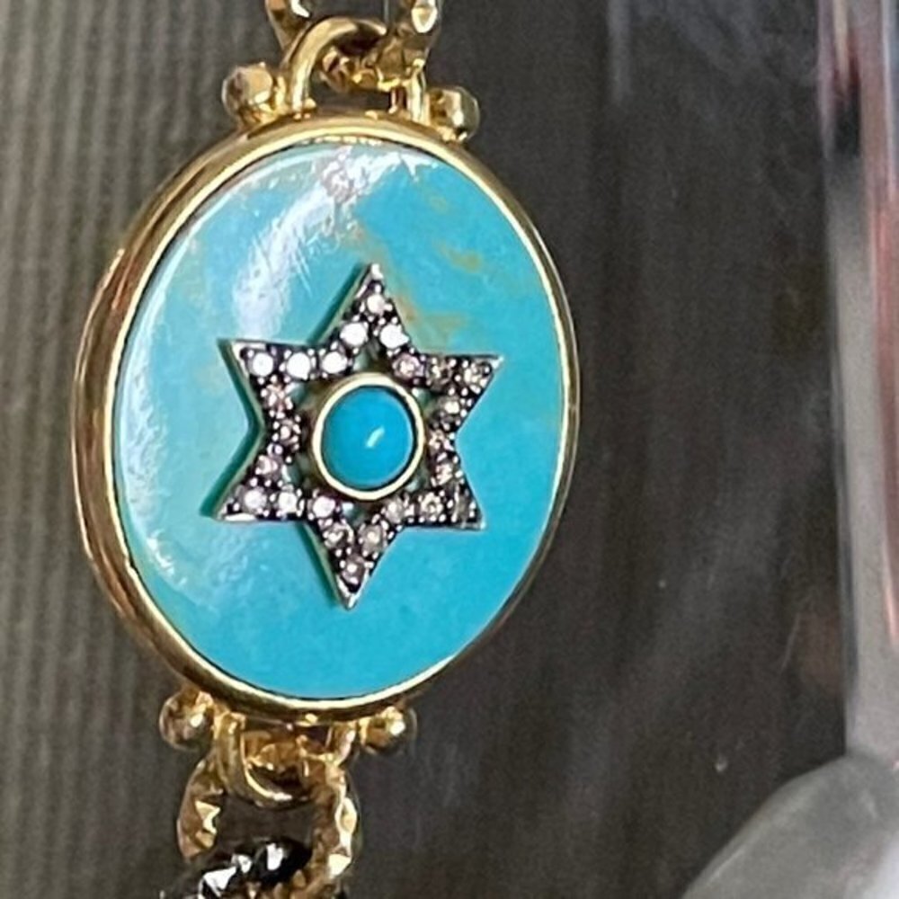 RARITIES Carol Brodie Kingman  TURQUOISE Star Bracelet new - Picture 10 of 14